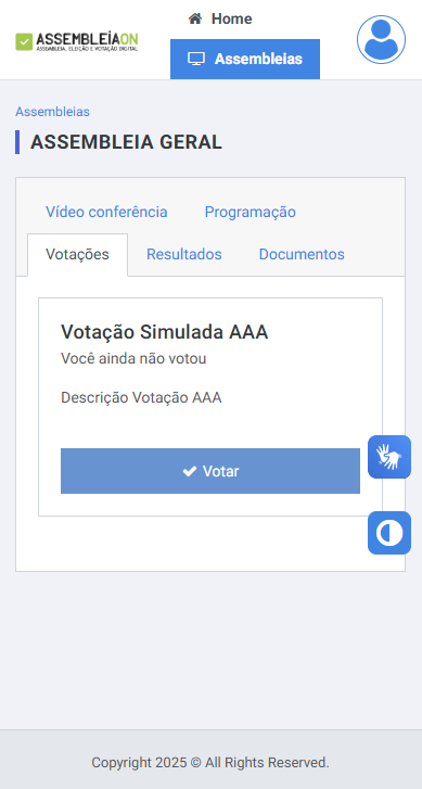 Listagem de Votações