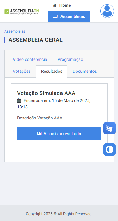 Listagem de Resultados